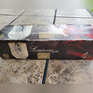 Cristal D'Arques Longchamp Gold Glasses Set of 4